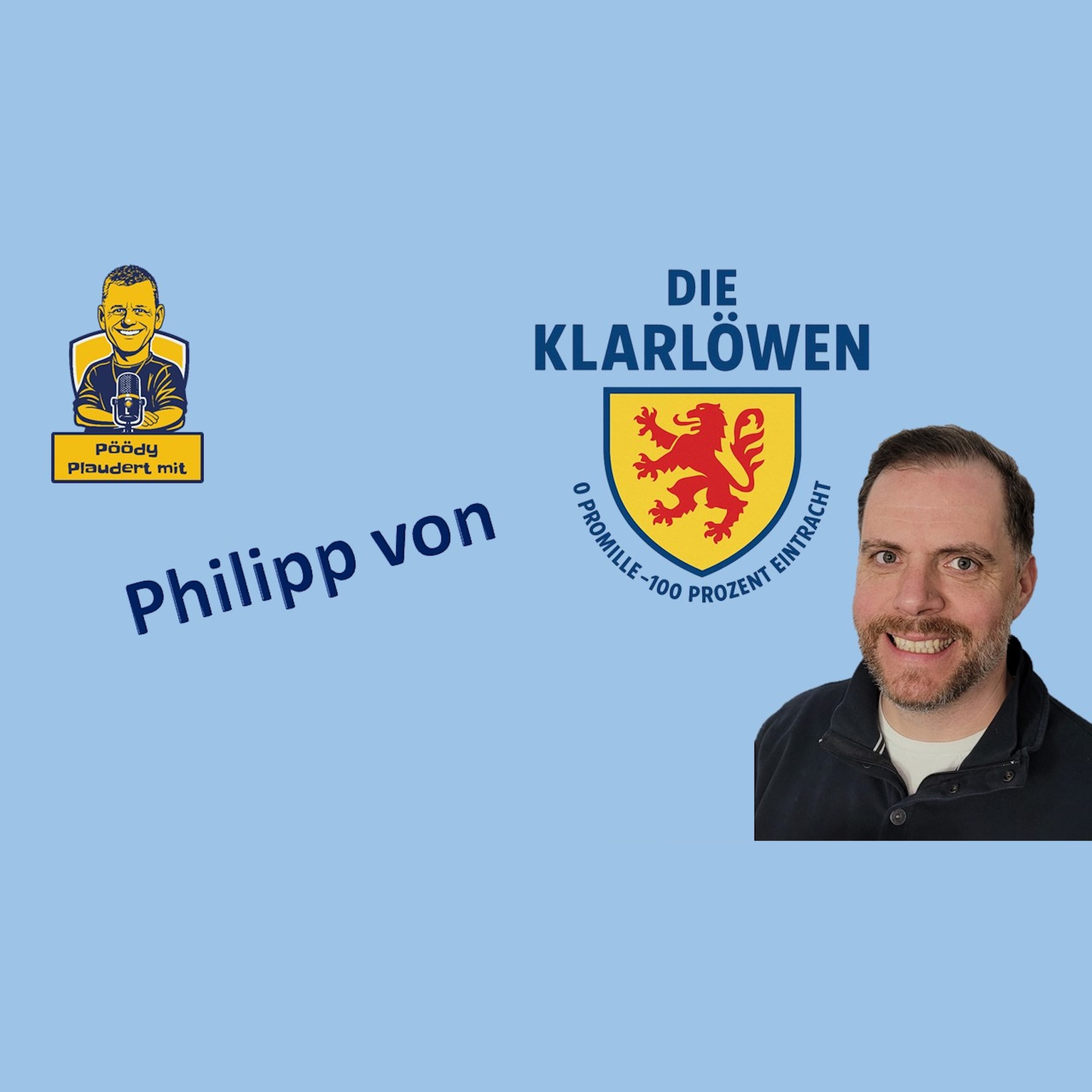 Pöödy plaudert mit Philipp von den Klarlöwen